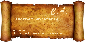 Czechner Annamária névjegykártya
